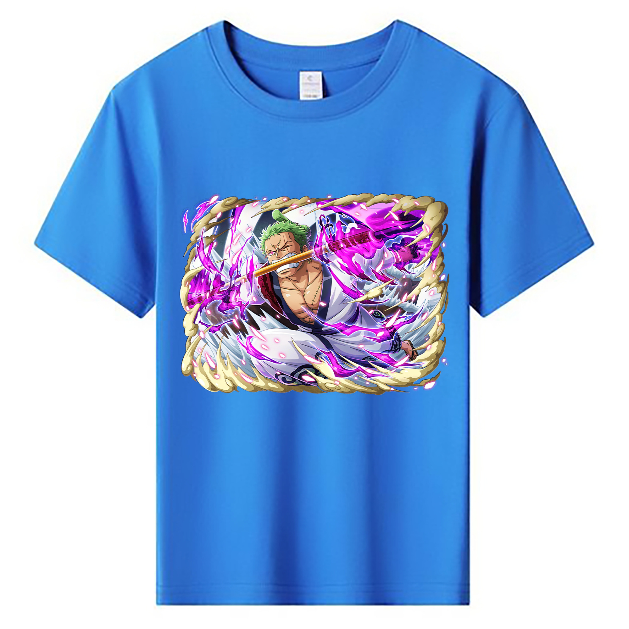 ワンピース ロロノア・ゾロ ONE PIECE Roronoa Zoro 綿100％キッズTシャツ（フロントプリント）